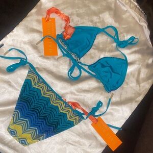 Hale Bob Blue and Green Bikini